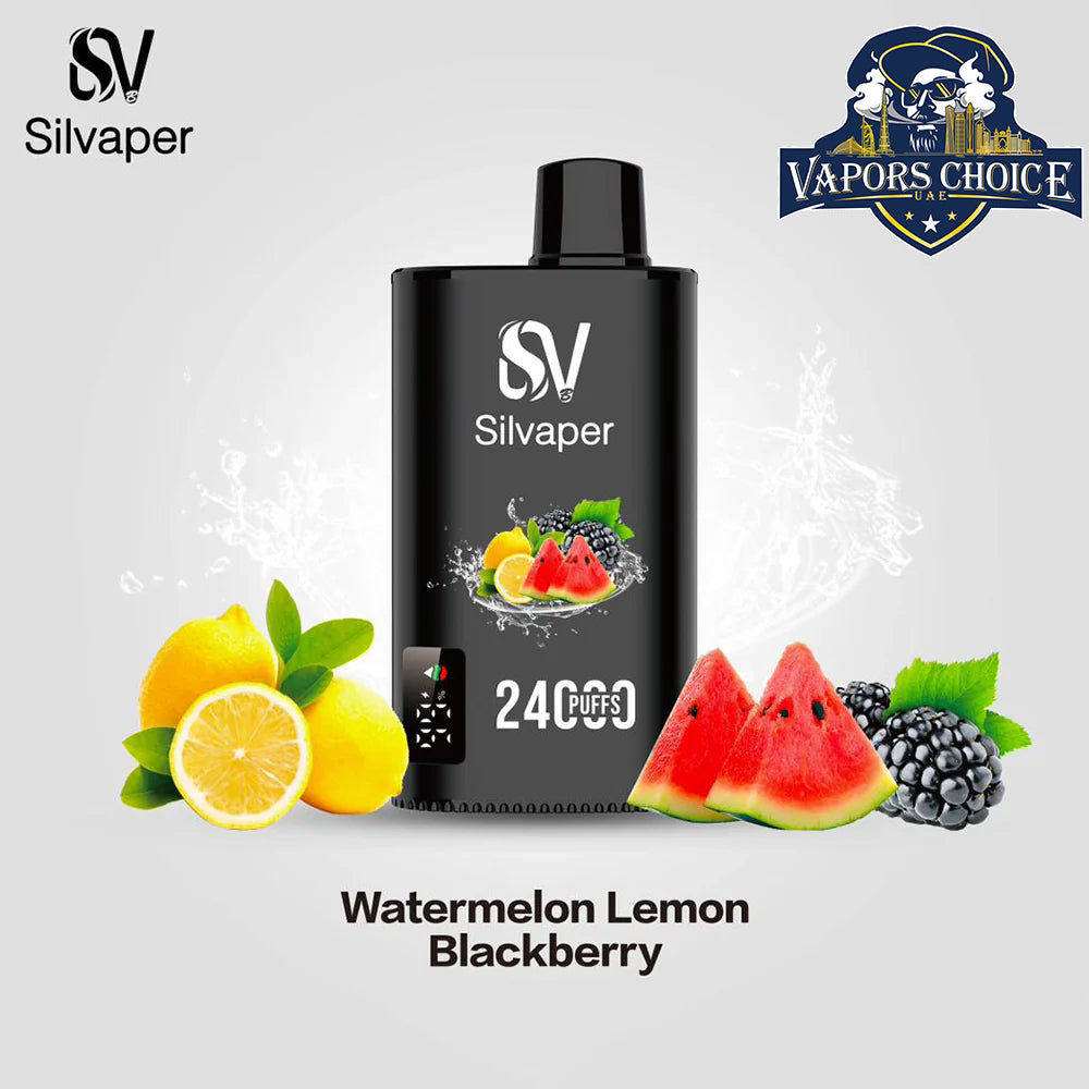 SILVAPER 24000 PUFFS (20mg) - DISPOSABLE VAPE Watermelon Lemon Blackberry UAE Dubai
